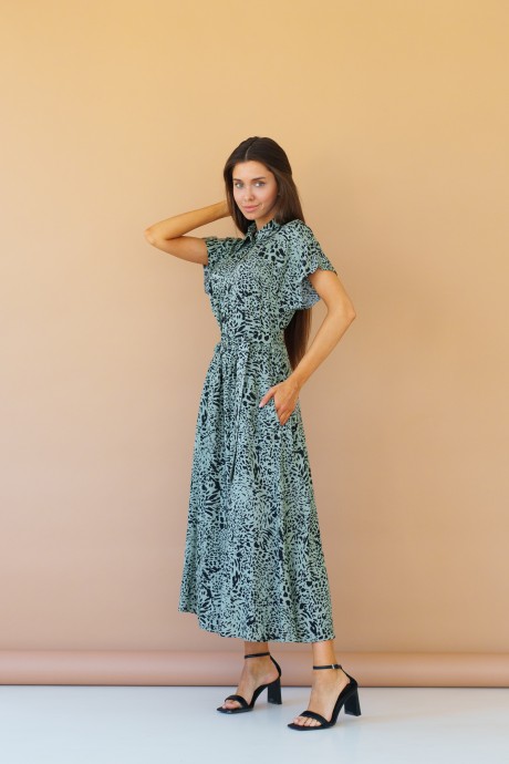 Платье Ivera Collection 1082L хаки размер 44-52 #4