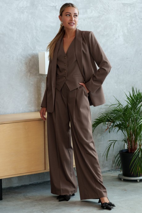 Жакет (пиджак) Ivera Collection 3041 коричневый размер 42-52 #2
