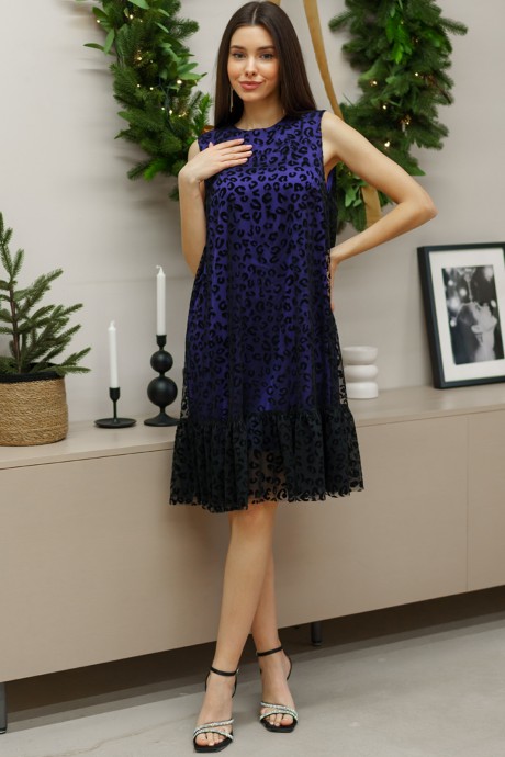 Вечернее платье Ivera Collection 1136 сине-фиолетовый размер 42-50 #2