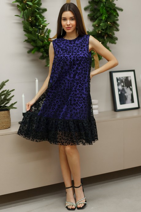 Вечернее платье Ivera Collection 1136 сине-фиолетовый размер 42-50 #3