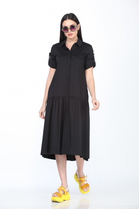 Платье Juliet style D134 черный+вышивка размер 42-50 #5