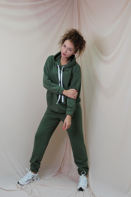Спортивный костюм Juliet style D176-4 зеленый размер 42-52 #2