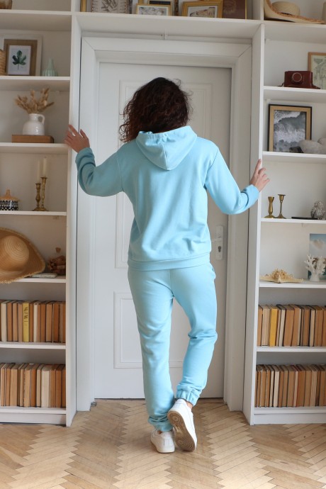 Спортивный костюм Juliet style D187-1 голубой размер 42-46 #2