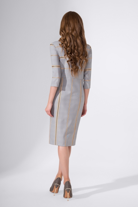 Платье Avanti Erika 853 серый/желтый размер 48-58 #2