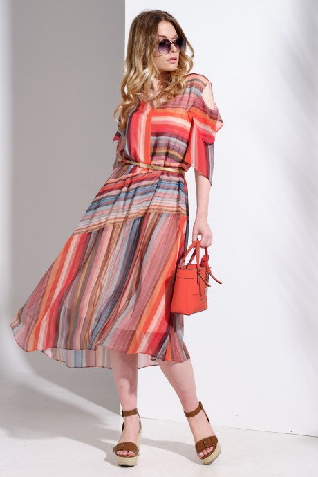 Вечернее платье Avanti Erika 976 красно-оранжевый размер 48-52 #2