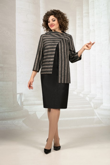 Вечернее платье Avanti Erika 1159 -1 черный/серый размер 48-52 #1
