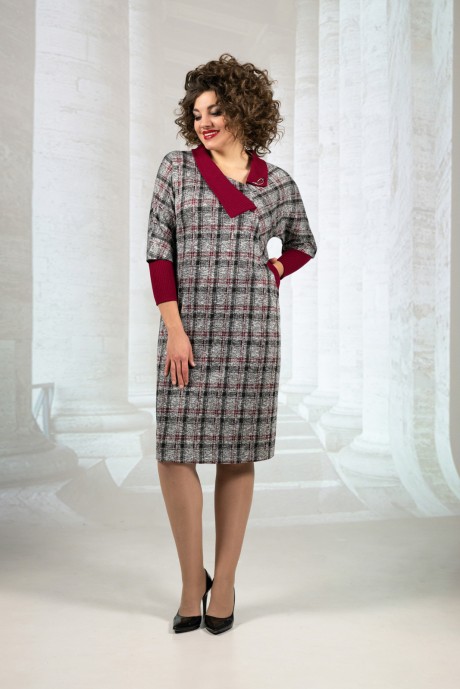 Вечернее платье Avanti Erika 1156 серый/бордо размер 52-56 #1