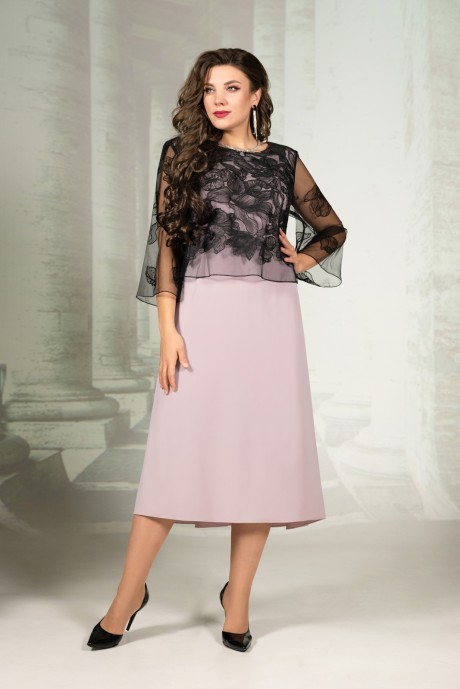 Вечернее платье Avanti Erika 1147 пудра/черный размер 54-58 #1