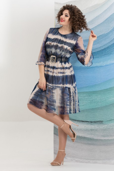 Вечернее платье Avanti Erika 1185 синий/беж размер 46-56 #2