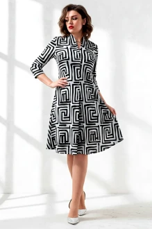 Платье Avanti 1620 серый, черный, абстракция