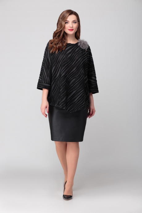 Блузка Angelina&Сompany 305/1 блуза черный размер 50-62 #2