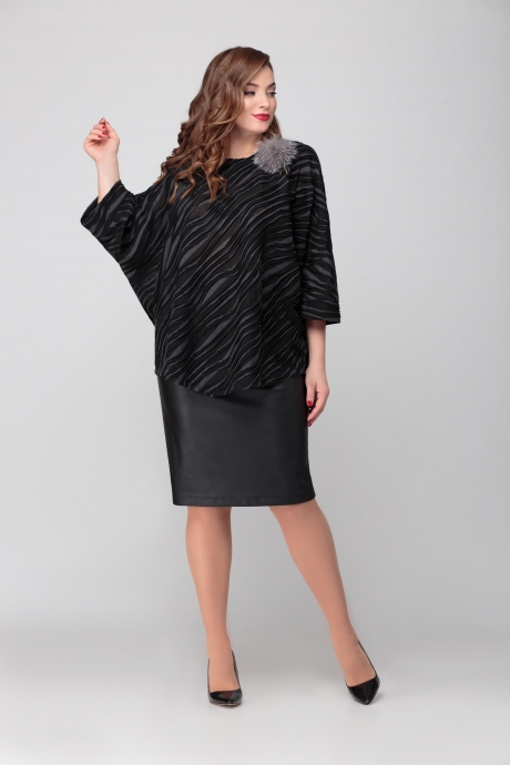 Блузка Angelina&Сompany 305/1 блуза черный размер 50-62 #3