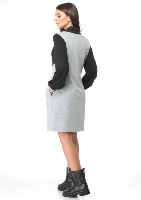 Платье Angelina&Сompany 497с черный+серый размер 42-50 #4