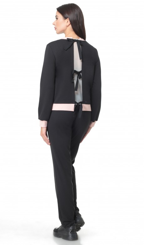 Спортивный костюм Angelina&Сompany 374 чр чёрный+розовый размер 44-48 #4