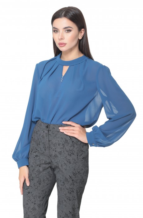 Блузка Angelina&Сompany 508 синий размер 46-56 #1