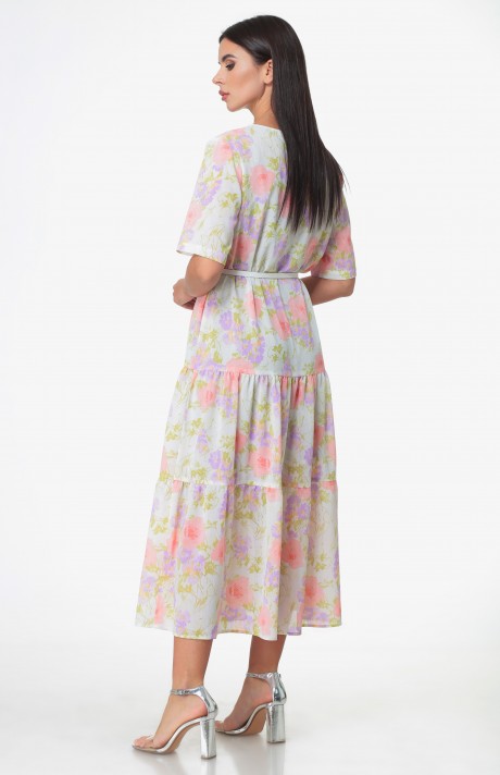 Платье Angelina&Сompany 514 ц розовые цветы размер 46-56 #5