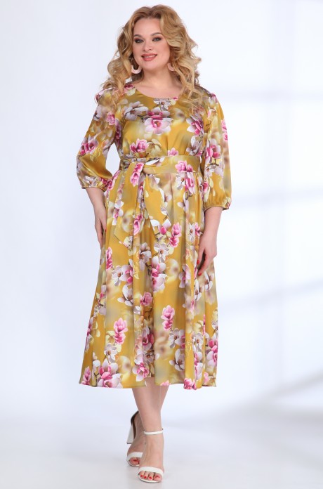 Платье Angelina&Сompany 516 желтые орхидеи размер 52-66 #3