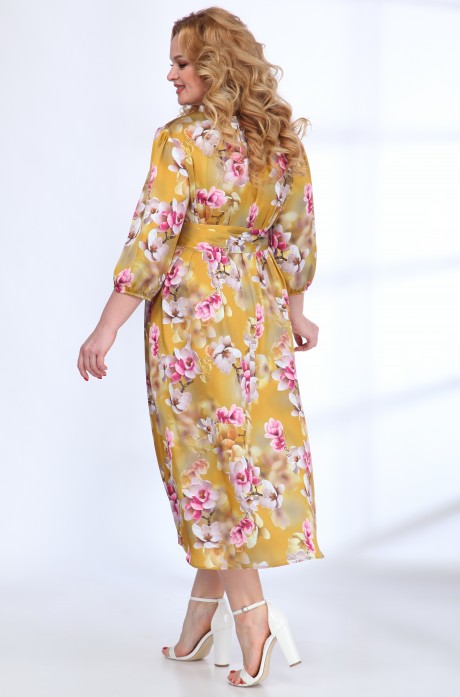 Платье Angelina&Сompany 516 желтые орхидеи размер 52-66 #4