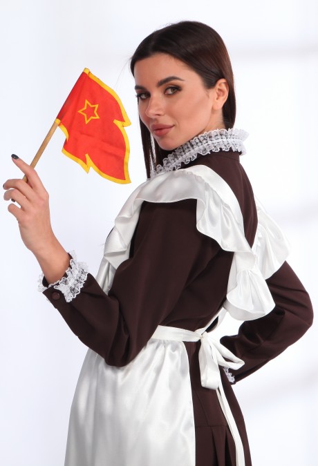 Платье Angelina&Сompany 536 шоколад+белый размер 40-50 #5