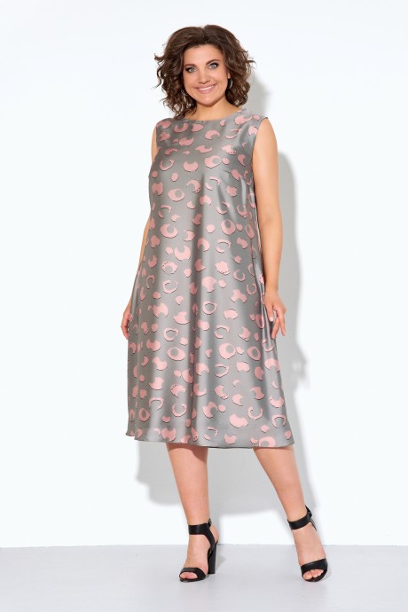 Платье FOXY FOX 1474 серо-розовый размер 44-54 #3