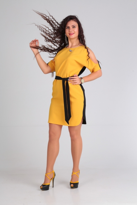 Вечернее платье Sovita 7655 желтый размер 42-54 #1