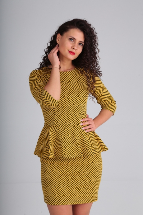 Платье Sovita 1480 желтый с черным размер 42-46 #5