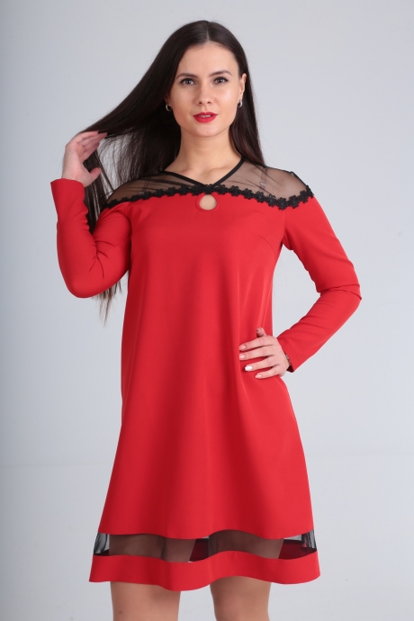 Вечернее платье Sovita 7370 красный размер 42-54 #4