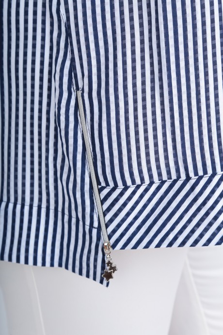 Блузка Sovita 684 синяя узкая полоска размер 52-64 #6