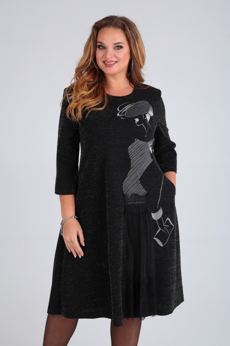 Платье Sovita М-2011 черный размер 52-62 #6