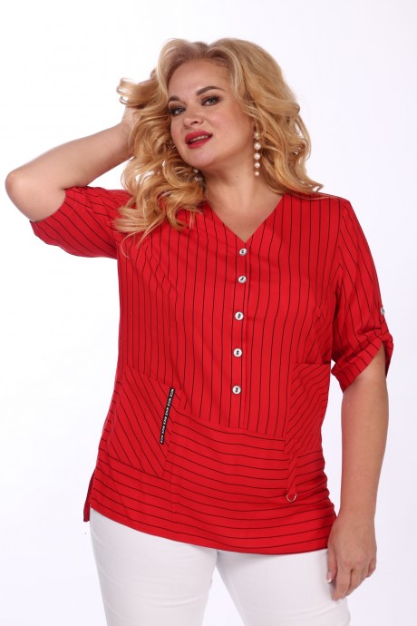 Блузка Sovita М-870 красный размер 50-64 #1