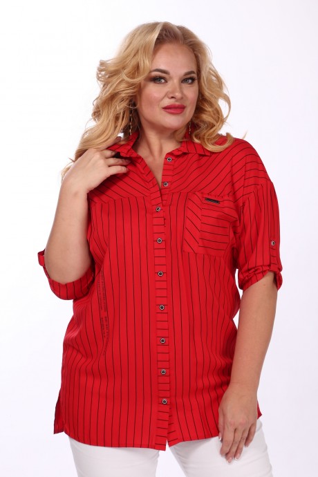 Блузка Sovita М-859 красный размер 50-64 #1