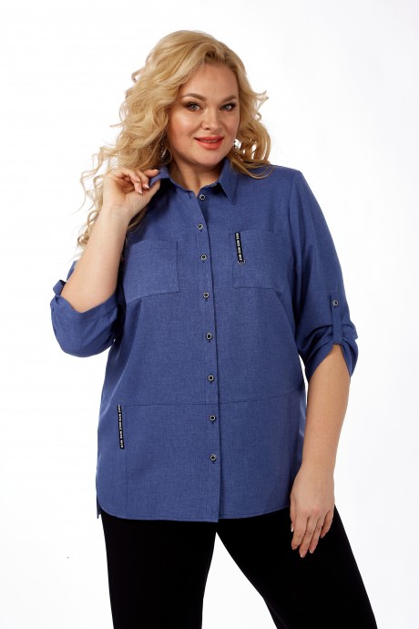 Блузка Sovita 805 синий джинс размер 52-64 #2