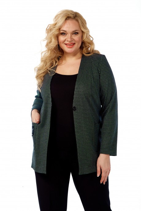 Жакет (пиджак) Sovita 876 зеленый, черный размер 52-64 #2