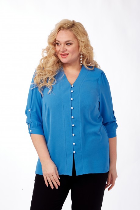 Блузка Sovita 916 синий размер 52-64 #3