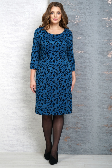 Платье Белтрикотаж 4456 синий размер 52-58 #1