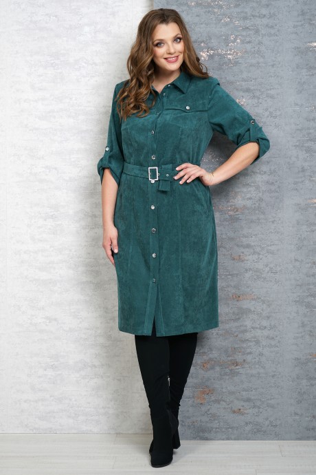 Платье Белтрикотаж 4981 зеленое размер 50-58 #2