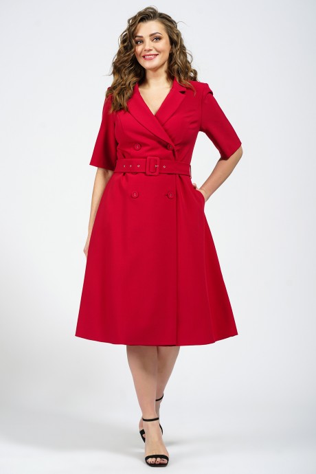 Платье Белтрикотаж 4348 красный размер 46-54 #1