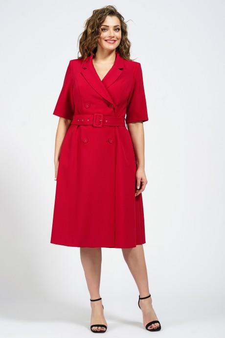 Платье Белтрикотаж 4348 красный размер 46-54 #4