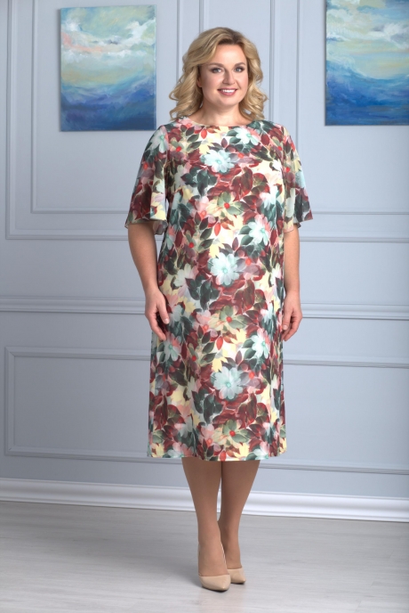 Платье Anelli 677 ярко-разноцветный размер 58-68 #1