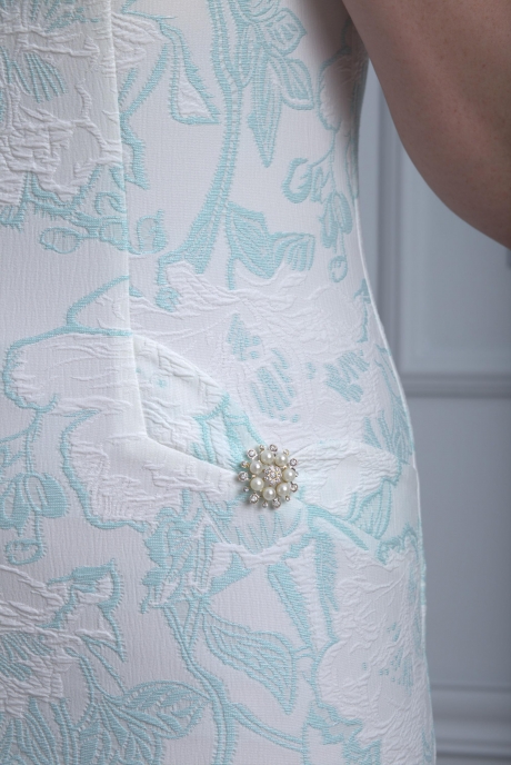 Вечернее платье Anelli 397 бело-мятный размер 50-56 #5
