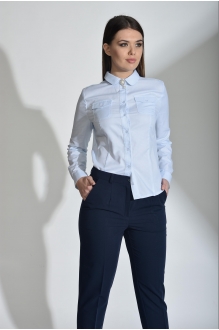 Рубашка Anelli 535 голубой с карманами #1