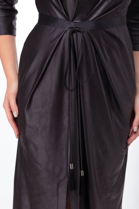 Платье Anelli 785 черный эко-кожа размер 44-52 #5