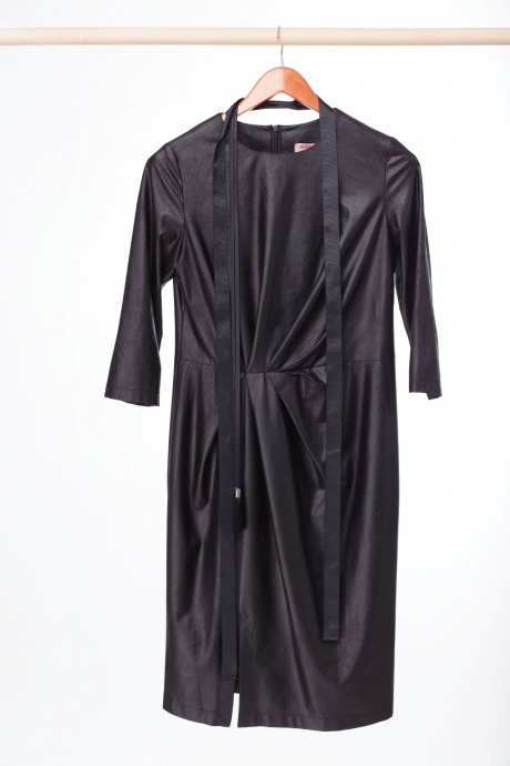 Платье Anelli 785 черный эко-кожа размер 44-52 #7