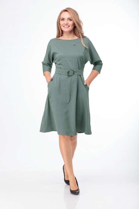 Платье Anelli 464 бирюзовый горох размер 44-54 #1