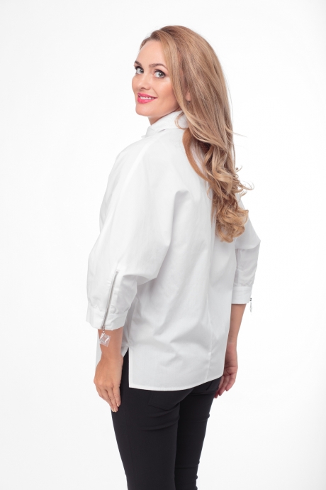 Блузка Anelli 583 белый размер 40-46 #4