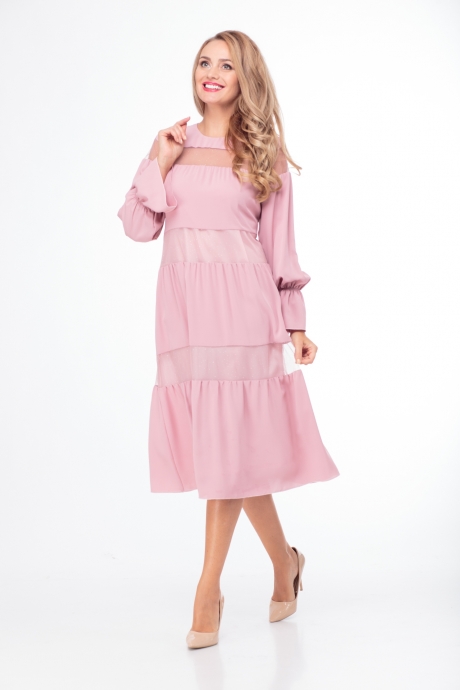 Вечернее платье Anelli 789 розовый "каскад" размер 42-48 #2