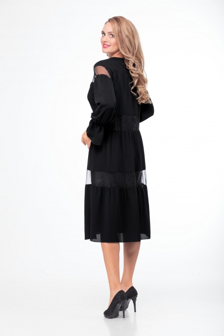 Вечернее платье Anelli 789 черный "каскад" размер 42-48 #2