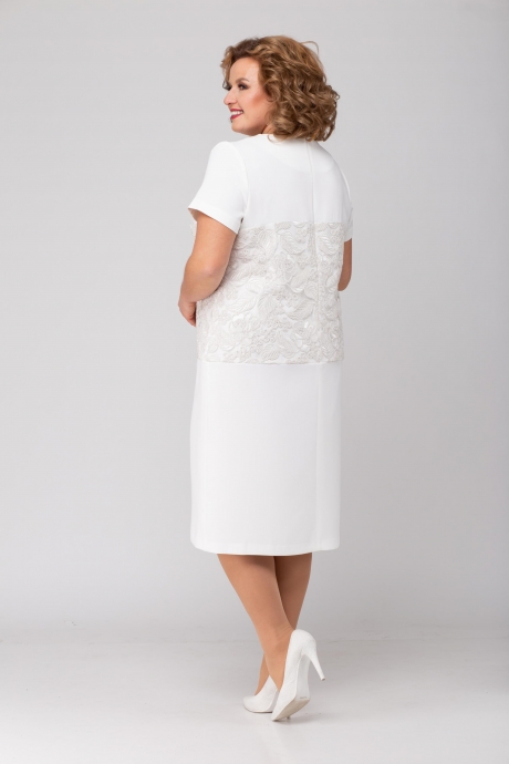 Вечернее платье Anelli 555 белый размер 56-58 #3