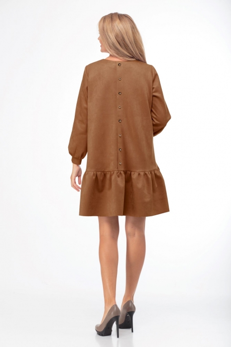 Платье Anelli 798 коричневый эко-замша размер 42-48 #2