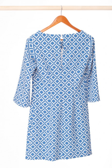 Платье Anelli 810 голубой с геометрическим принтом размер 42-48 #6